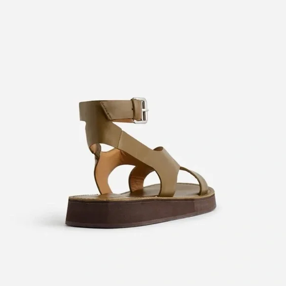 Madewell Natasha Flatform Summer Sandal Olive Tree Sold Out - Picture 4 of 6